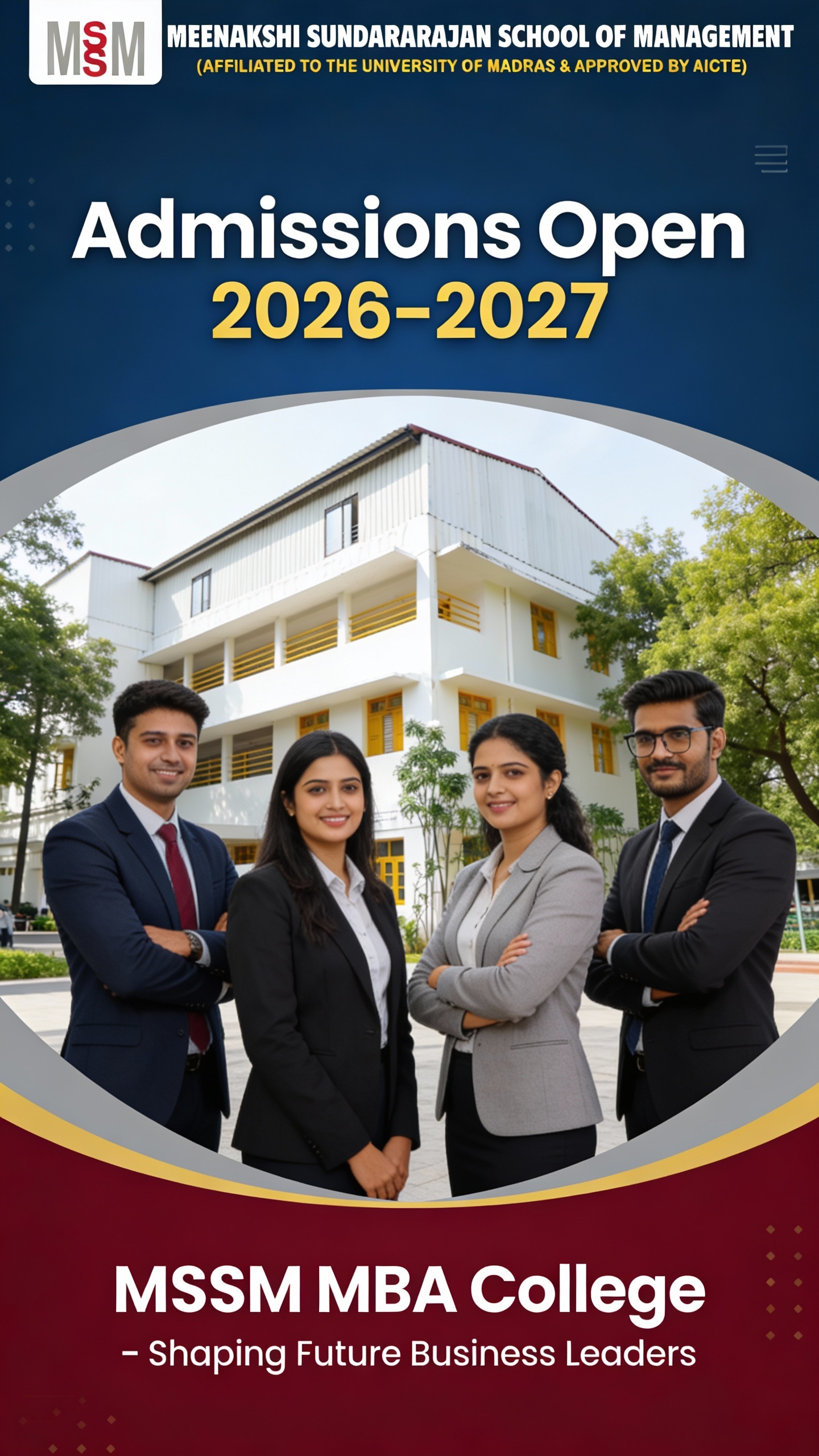 MSSM MBA Admissions Open 2026-2027